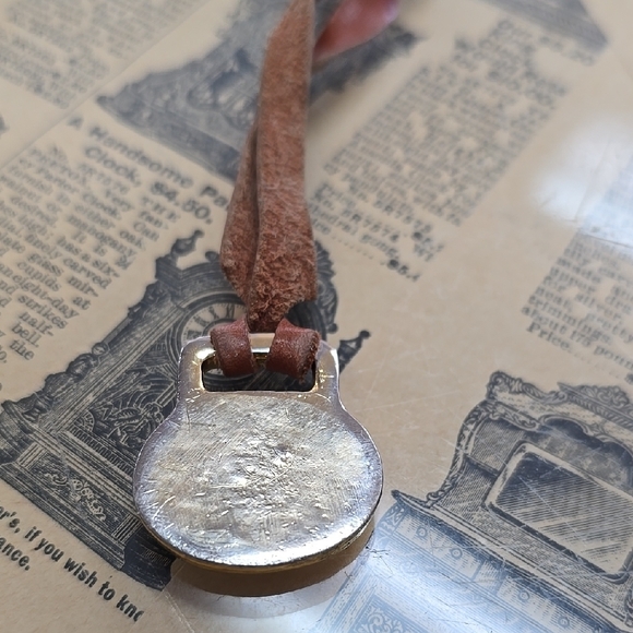 Dooney & Bourke Brown Leather Keychain with Gold Accent - Picture 2 of 3